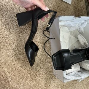 Black block heels